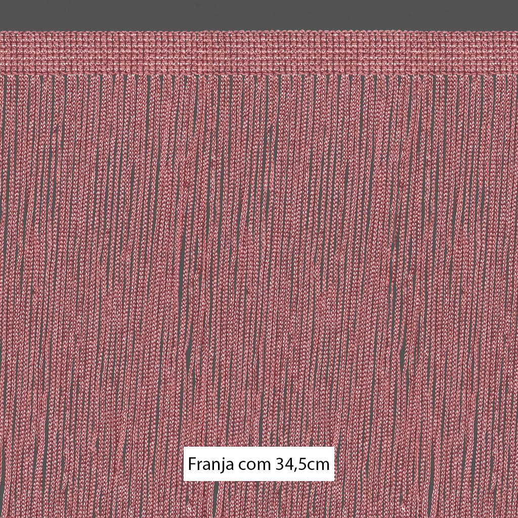 Franja Rosa FRANJA 34,5cm ROSÉ VELHO/ROSA 10m - FB do Brasil