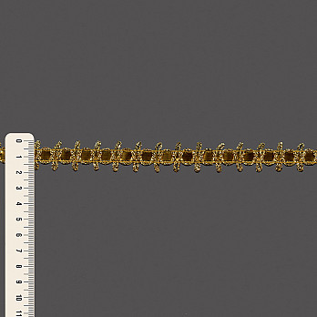 PASSAMANARIA CARNAVAL METALOIDE FLOR 1,7cm OURO 20m
