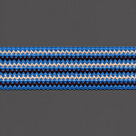 ELÁSTICO ZIG ZAG CADENETA 6,4cm AZUL VANILLA/CRU/CAFÉ 25m