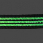 ELÁSTICO SPORT LISTRADO 5,2cm PRETO/VERDE NEON 25m