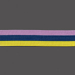 ELÁSTICO PREGA LISTRA 4,3cm AMARELO/AZUL ATLANTIS/LAVANDA 25m