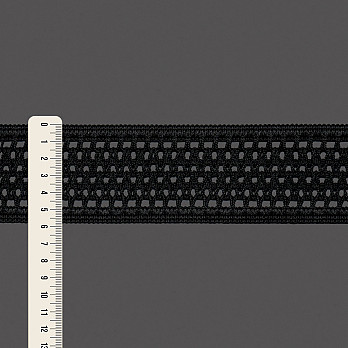 ELÁSTICO PALITO CROCHÊ 5,8cm PRETO 25m