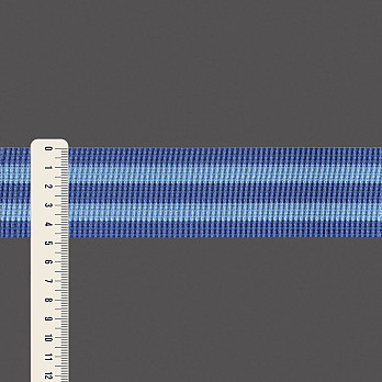ELÁSTICO PREGA LISTRADO 4,7cm LILÁS ESPECIAL/AZUL CELESTE 25m