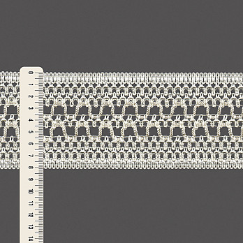 ENTREMEIO PALITO CROCHÊ 8,1cm CHAMPAGNE 30m