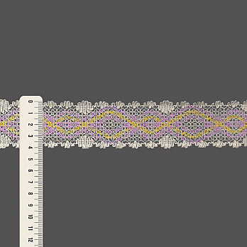ENTREMEIO CROCHÊ BRUNA 4cm CRU/LAVANDA/AMARELO BEBÊ 30m