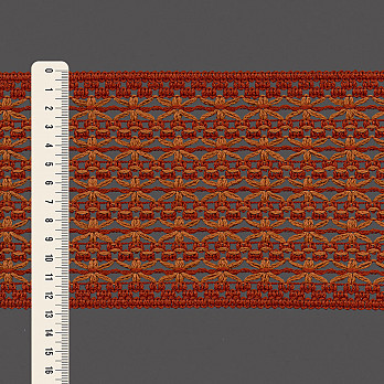 ENTREMEIO FLOR LÓTUS 12,7cm CONHAQUE/LARANJA ESCURO 20m