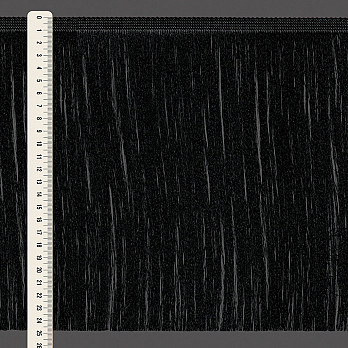 FRANJA FINA LISA 24,8cm PRETO 10m