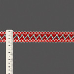 ENTREMEIO ZIG ZAG BOLINHA LOLLA 3,1cm VERMELHO CORAL/CHAMPAGNE 30m