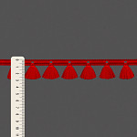 FRANJA PINGENTE 2,8cm VERMELHO 10m