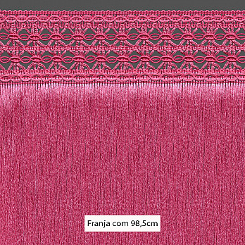 FRANJA MACRAMÊ FLOR 98,5cm ROSA 10m