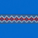 PASSAMANARIA ÉTNICA 3cm AZUL/BRANCO/VERMELHO 20m