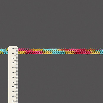 PASSAMANARIA ESPIGA 1,2cm ROSA/AMARELO/AZUL 20m