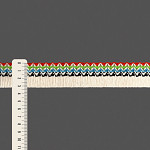 FRANJA MACRAMÊ ZIG ZAG 3,2cm TANGERINA/VERDE MAÇÃ/AZUL/PRETO/CRU 10m
