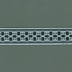 ELASTICO ETNICO 4cm PRETO/BRANCO 25m