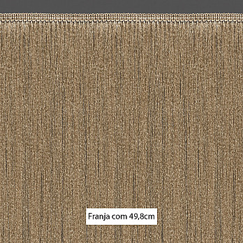 FRANJA FINA LISA 49,8cm AREIA ESCURO 10m