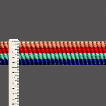 ELÁSTICO PREGA 4L 4,5cm PÊSSEGO/VERMELHO MAÇÃ/VERDE/AZUL ROYAL 25m