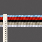 ELÁSTICO PREGA LISTRADO 5,8cm AZUL CELESTE/TANGERINA/PRETO/AREIA/BRANCO 25m