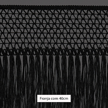 FRANJA MACRAMÊ X 40cm PRETO 10m