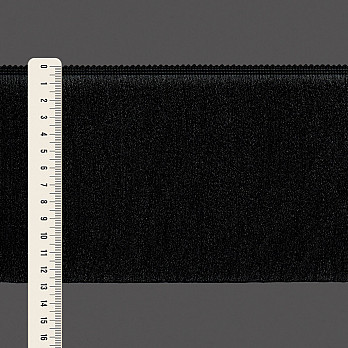 FRANJA ESPESSA LISA 12,8cm PRETO 10m