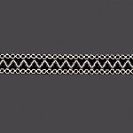 ENTREMEIO ZIG ZAG BOLINHA LOLLA 3,5cm PRETO/CRU 30m