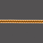 PASSAMANARIA ÉTNICA ZIG ZAG 1,6cm CHAMPAGNE/AMARELO/PRETO 20m