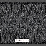 FRANJA SIMPLES ENTREMEIO 44,5cm PRETO/PRATA 10m