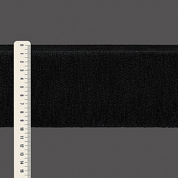 FRANJA FINA LISA 9,8cm PRETO 10m