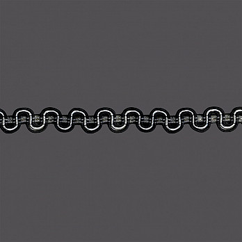 PASSAMANARIA SOLANGE 1,7cm PRETO/CINZA 20m