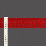RENDA CORAÇÃO ZIG ZAG CUORE 4,6cm VERMELHO CORAL 30m