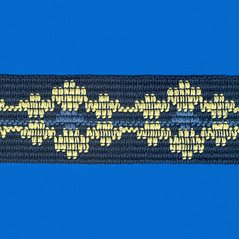 PASSAMANARIA FLORAL 4,2cm AZUL/AMARELO 20m