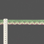 RENDA BICO ONDULADO HADASSA 2,3cm VERDE PASTEL/ROSA/CREME 30m
