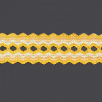 ELÁSTICO ZIGZAG 6,4cm AMARELO ESPECIAL/AMARELO CLARO/CREME MODA 25m