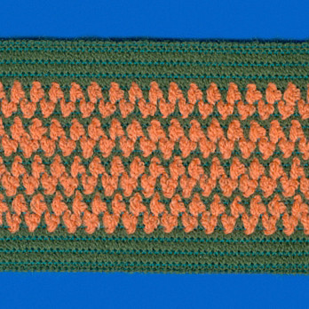 ELÁSTICO TRIBAL 5,7cm VERDE/LARANJA 25m