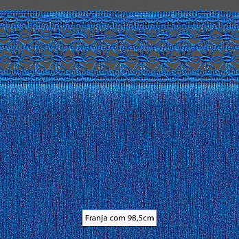 FRANJA MACRAMÊ FLOR 98,5cm AZUL 10m