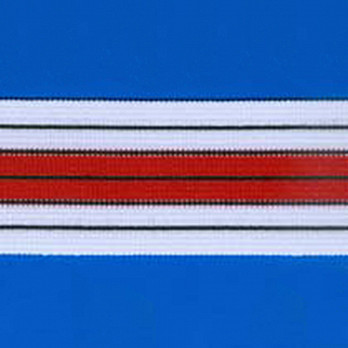 ELÁSTICO LISTRA NAVY 4cm BRANCO/PRETO/VERMELHO 25m