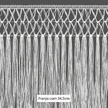 FRANJA MACRAMÊ X PEGGY 34,5cm SEM BENEFICIAMENTO  10m