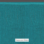 FRANJA FINA LISA 39,8cm AZUL TIFFANY ESCURO 10m
