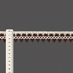 RENDA BOLINHA BICO LOLLA 2,9cm CRU/MARROM 30m