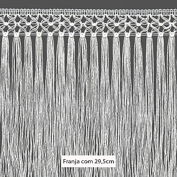 FRANJA MACRAMÊ X PEGGY 29,5cm SEM BENEFICIAMENTO 10m