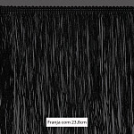 FRANJA LISA 23,8cm PRETO 10m