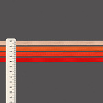 ELÁSTICO LISTRADO VAZADO 4,1cm VERMELHO MAÇÃ/TANGERINA/SALMÃO/CRU 25m
