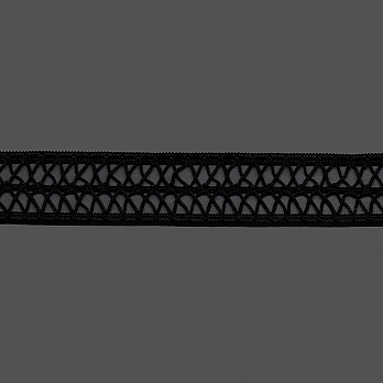 ELÁSTICO PONTO PALITO W 3,8cm PRETO 25m