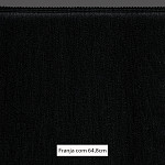 FRANJA ESPESSA LISA 64,8cm PRETO 10m
