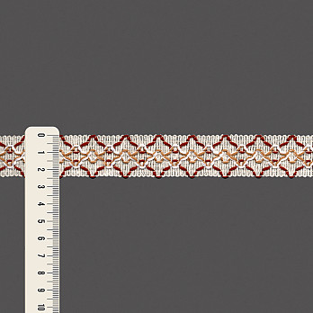 PASSAMANARIA ÉTNICA AISHA 2,5cm CRU/BRANCO/BEGE/CONHAQUE 20m