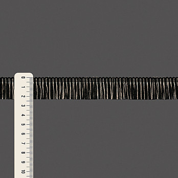 FRANJA LISA MOANA 2,3cm PRETO/CAMURÇA CLARO 10m