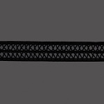 ELÁSTICO PONTO PALITO W 3,8cm PRETO 25m