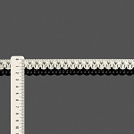 RENDA CROCHÊ 2,4cm CHAMPAGNE/PRETO 30m