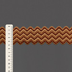 ELÁSTICO SIANINHA ZIGZAG 5cm BEGE/MARROM 25m