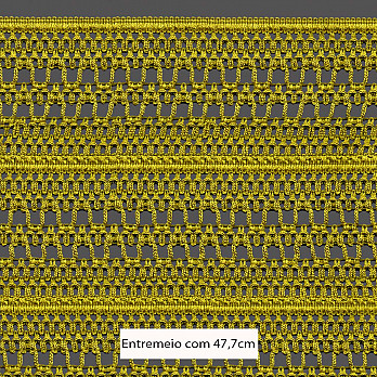 ENTREMEIO PALITO CROCHÊ 47,7cm VERDE LIMA 1m