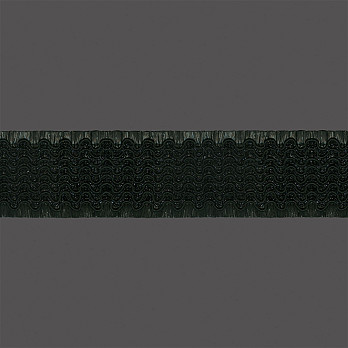 PASSAMANARIA ONDA FRANJA 5cm PRETO/LUREX PRETO 1m